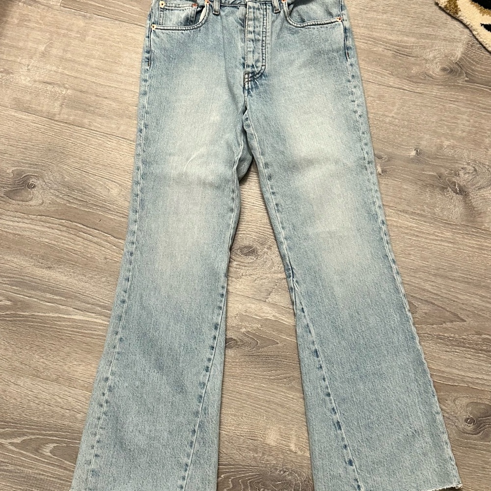 Maje Light Blue Denim Flared Jeans